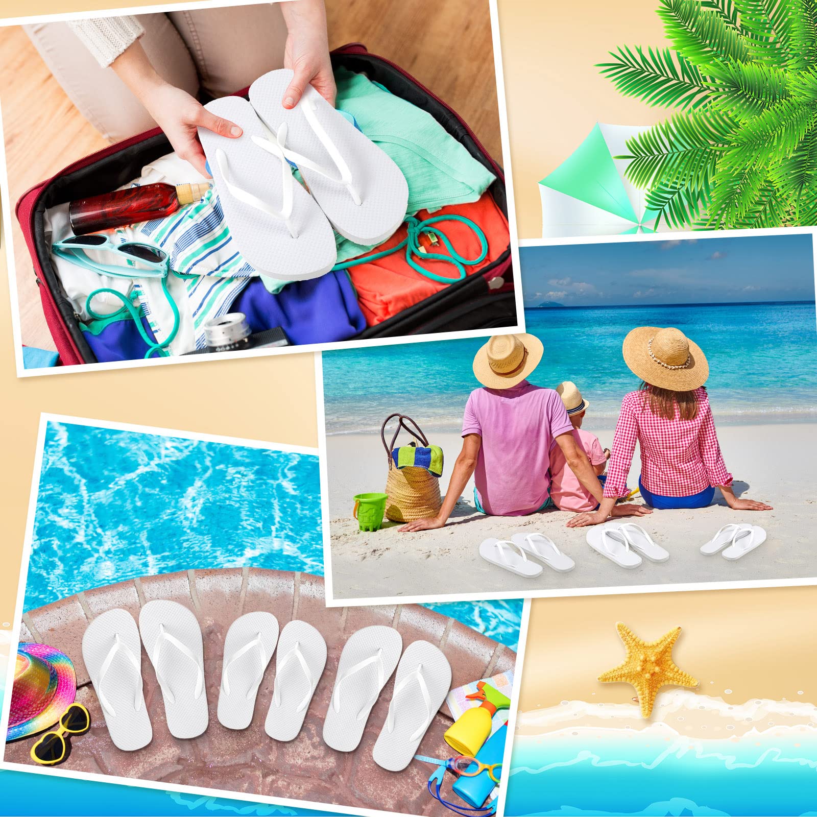 Customize Women Cheap Bulk Favor Slipper Wedding Beach Flip Flops for Wedding Guest product view