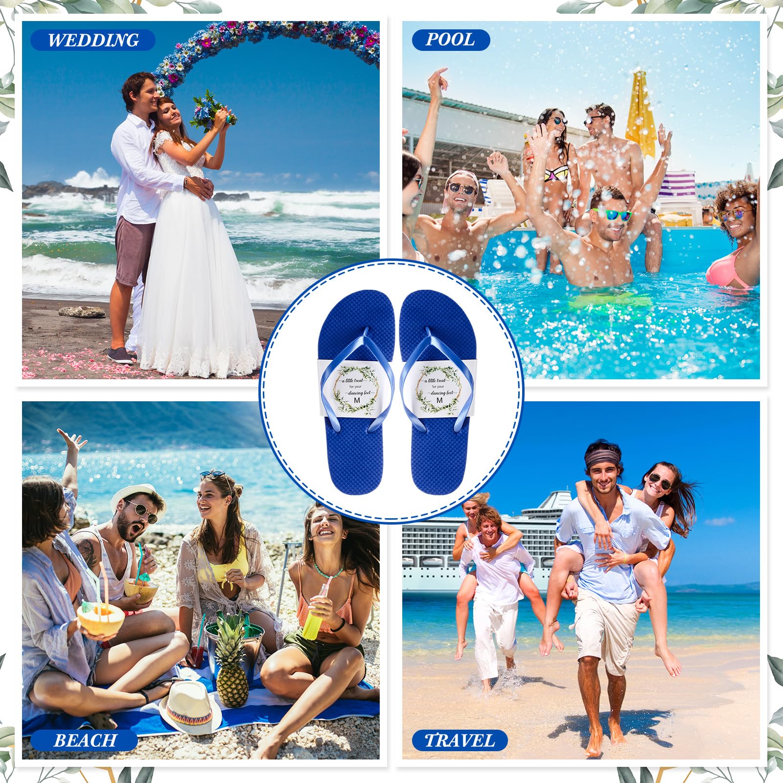 Summer Custom Slippers Slide Beach White Cheap Wholesale Flip Flops Wedding product view