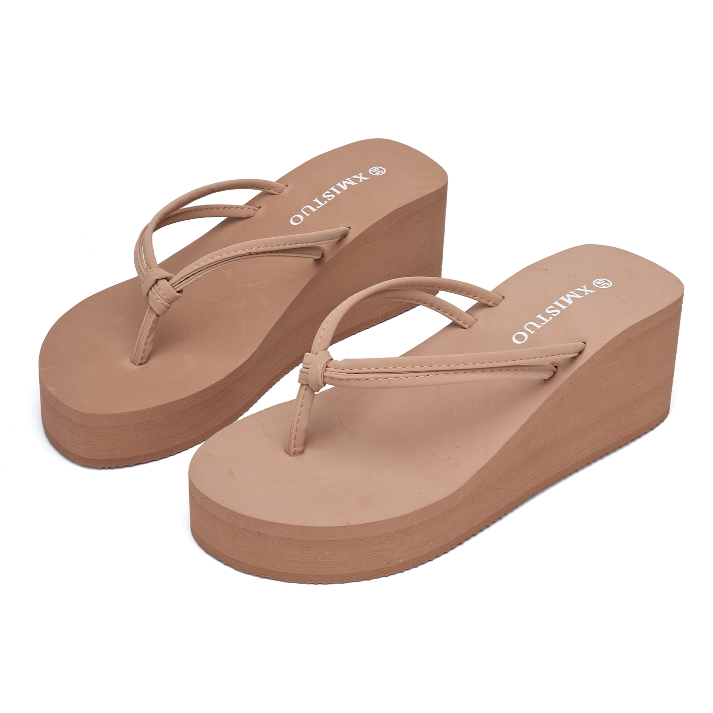 Women Summer Platform Wedge Flip Flops Non Slip Outdoor Beach Thong Sandals Ladies Casual Elevated Slippers detail