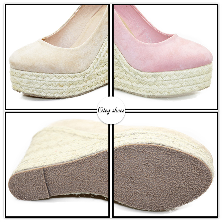 Elegant Ladies Party Shoes Brand Women Pumps with 7cm Wedge Heel and 42 Big Size Espadrilles Wedges High Heels Platform Style detail