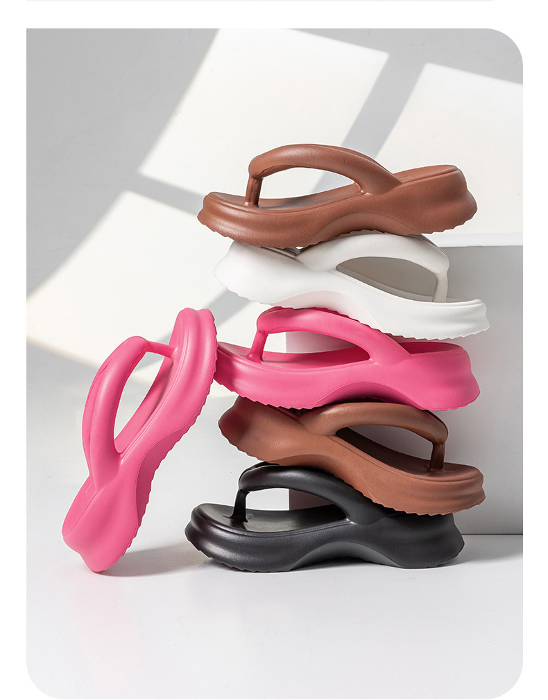 2025 Wholesale OEM Women Outdoor Flip-flops High Heel Sandals Anti-Slip Arch Support Thick Bottom for Spring Summer Autumn detail