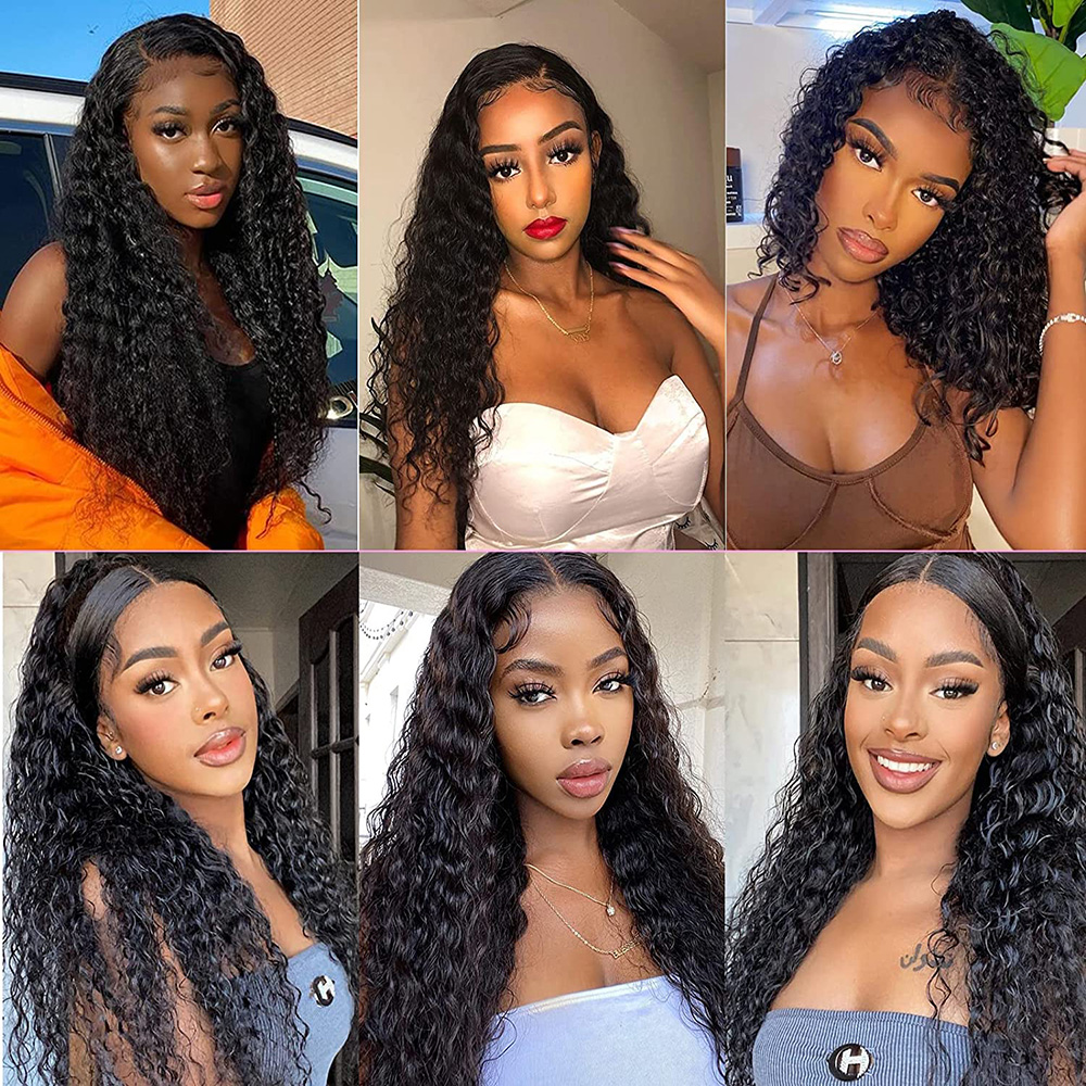 Raw Indian Natural 13*4 13*6 Hd Lace Human Hair Wigs Water Wave Ladies Cuticle Aligned Hair 360 Full Hd Frontal Lace Wig detail