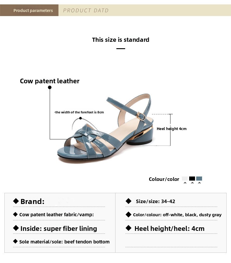 Summer New Ethnic Group Polyurethane Upper Chunky-Heel Womens Shoes Open-Toe Casual Comfortable Stylish Hollow-Out Sandals detail