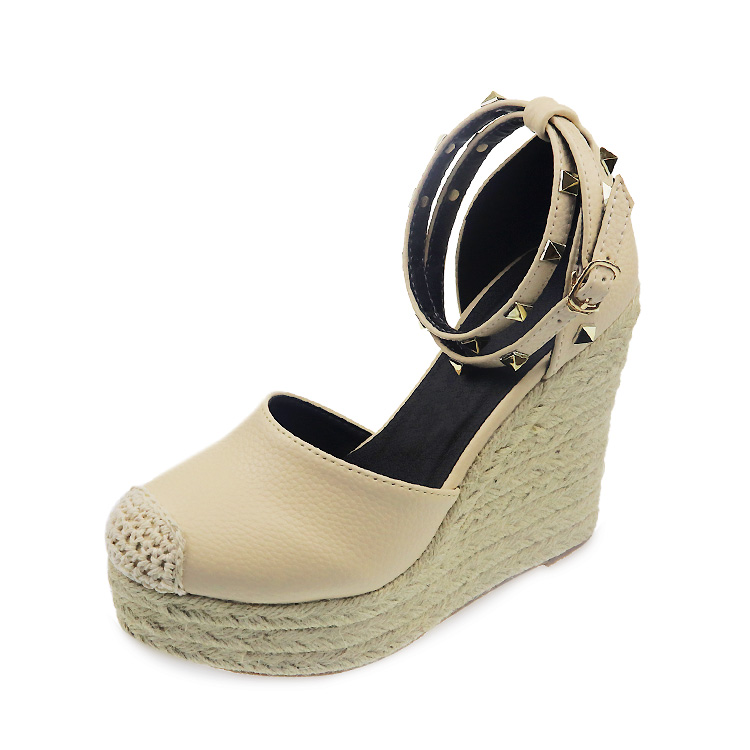Women's Summer Espadrille Platform Sandals Breathable Wedges Shoes with Slip-Closed Toe Zapato de Mujer product view