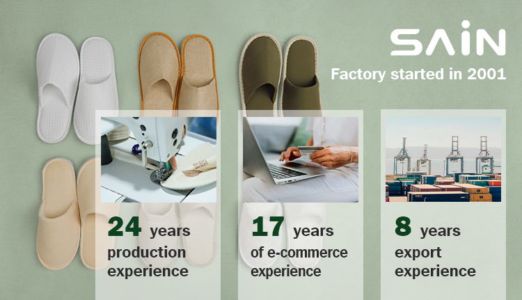 Hotel Supplies Wholesale Customized logo Spa Luxury slippers Terry Fabric Open Toe Disposable Hotel slippers detail
