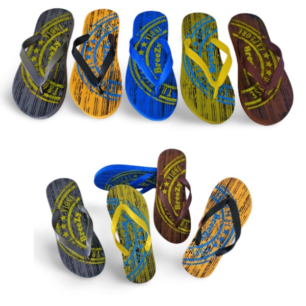 Hot Sale Ladies Flat Slippers Customized Eye-Catching New Design Colorful Women's Flip-Flops PU Wholesale Rubber Flip-Flops product view