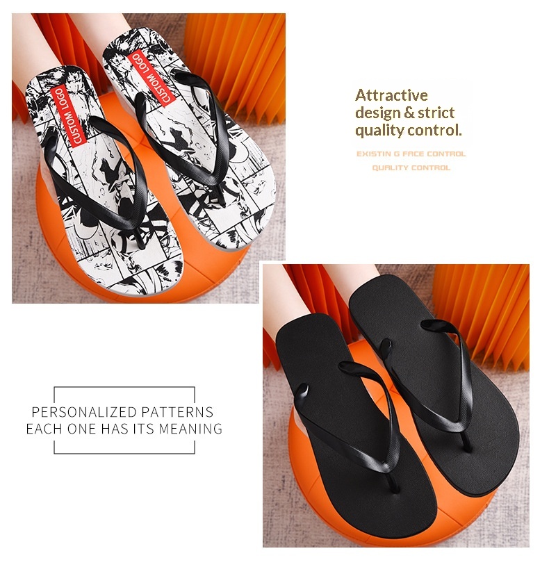 Wholesale PVC Flip Flops Low MOQ 20 Pairs Summer Casual Beach Thong Slippers Multi Color Sandals detail
