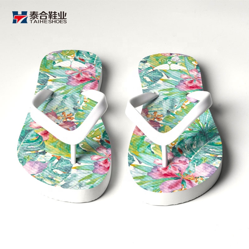 Women's Spring Summer Fashion Print Flip-flops Lightweight Anti-Slippery Customizable High Quality Cheap Wholesale product view
