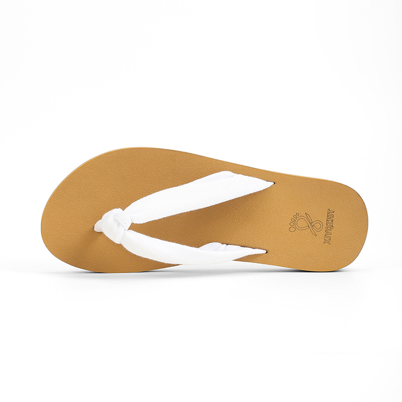 Women EVA Flip Flops Knotted Cloth Strap Lightweight Beach Slippers detail