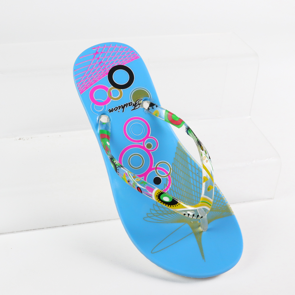 Custom PVC Flip-Flops Women Slippers Open Toe Beach Sandals Summer Wear product view