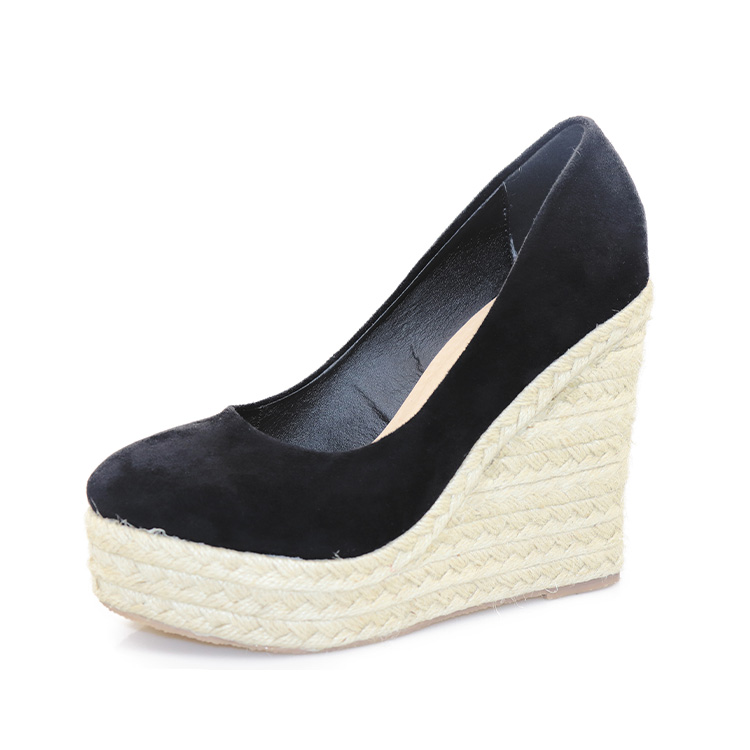 Elegant Ladies Party Shoes Brand Women Pumps with 7cm Wedge Heel and 42 Big Size Espadrilles Wedges High Heels Platform Style detail