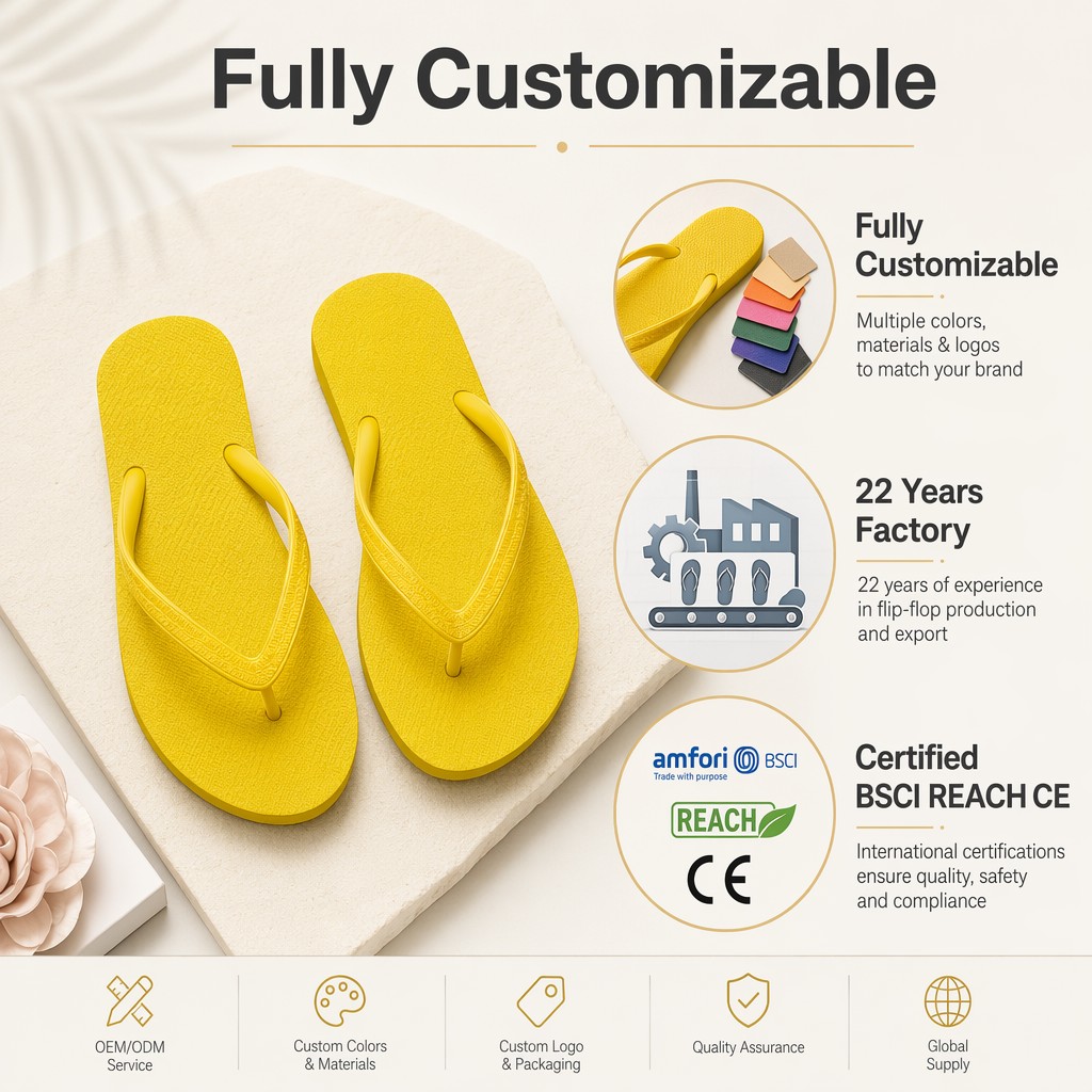 Eco Friendly PE Open Toe Custom Logo OEM BSCI REACH CE Certified 22 Years Factory Anti Slip  Wholesale Flip Flops product view