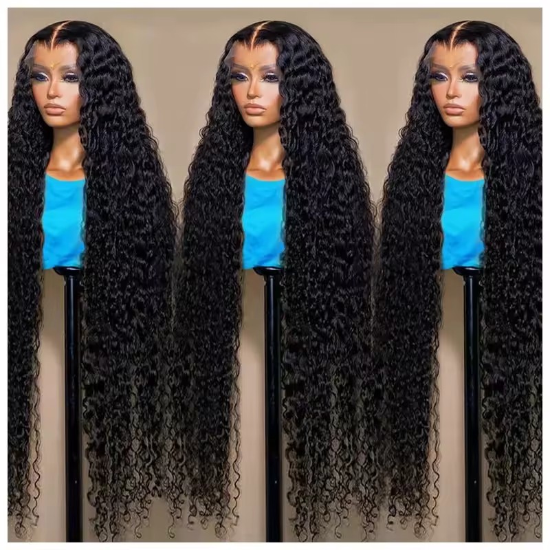Raw Hair Vendor Deep Wave Transparent Lace Fronta Wigs For Women Deep Curly Lace Front Brazilian Human Hair Wigs For Black Women