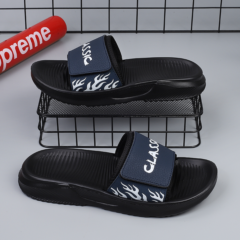 Manufacturers Wholesale Thick Bottom Sporty Outdoor Slippers Flip-flops Winter Summer EVA Outsole Split Leather Upper Cotton product view