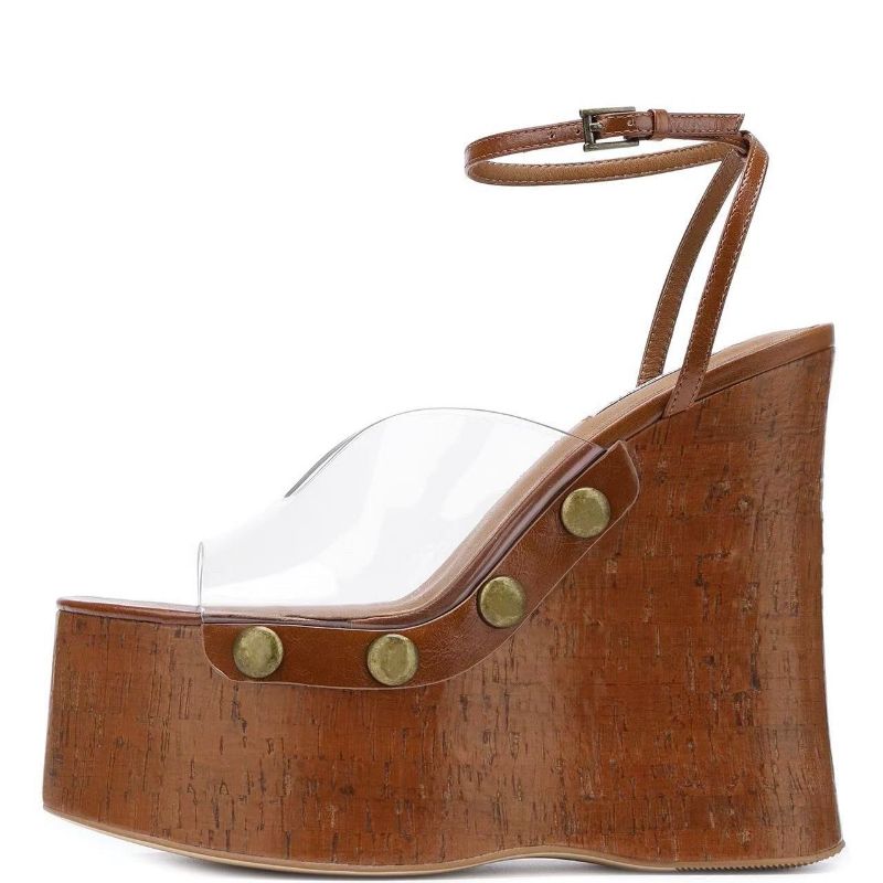 Ankle Strappy Sandalias Planas Outdoor Wedge Platform Slipper Sepatu Women Shoes Summer Sandals product view