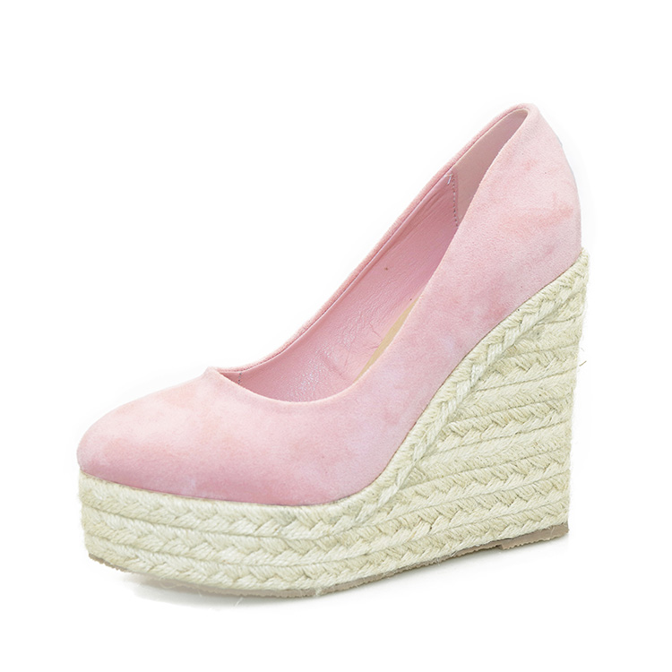 Elegant Ladies Party Shoes Brand Women Pumps with 7cm Wedge Heel and 42 Big Size Espadrilles Wedges High Heels Platform Style detail