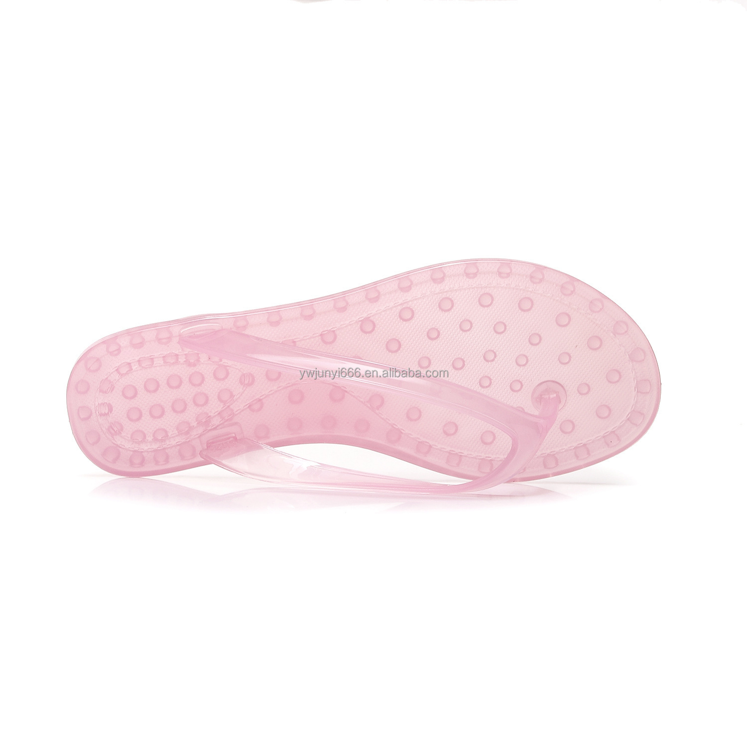 Fashion Versatile Women Plastic Jelly Flip Flops Flat Clip Toe Sandals Casual Outdoor Beach Thong Slippers for Summer detail