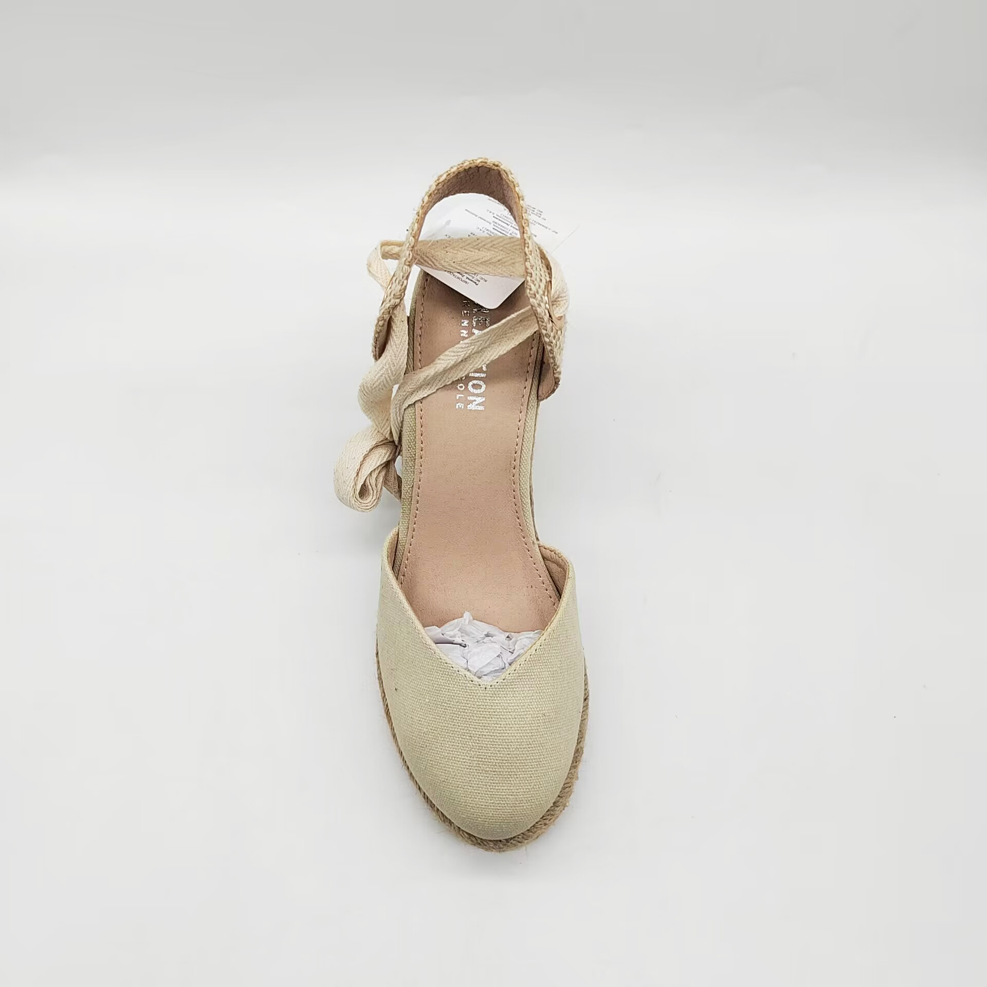 OEM Customized Platform Wedges Sandals for Women, Classic Soft Ankle-Tie Lace up Espadrilles Shoes detail