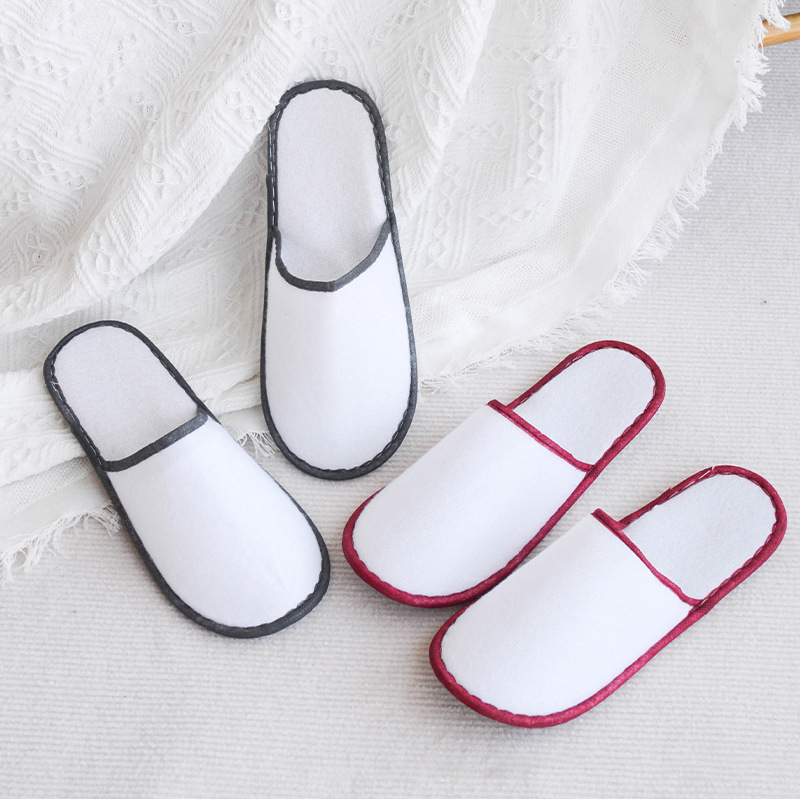 Wholesale Disposable Nap Slippers for Hotels Custom Logo Women and Men Hotel Disposable Slippers detail