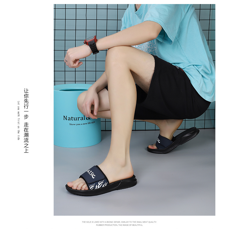 Manufacturers Wholesale Thick Bottom Sporty Outdoor Slippers Flip-flops Winter Summer EVA Outsole Split Leather Upper Cotton detail