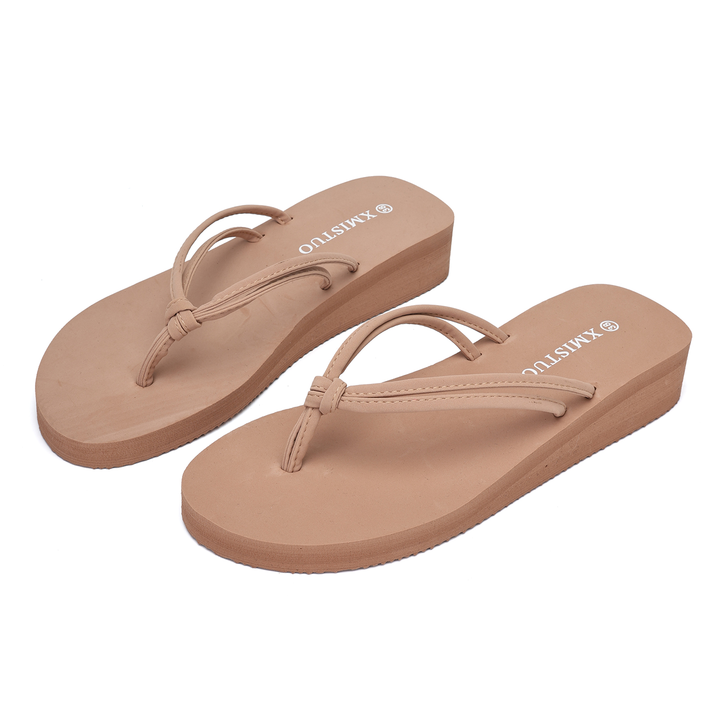 Women Summer Platform Wedge Flip Flops Non Slip Outdoor Beach Thong Sandals Ladies Casual Elevated Slippers detail