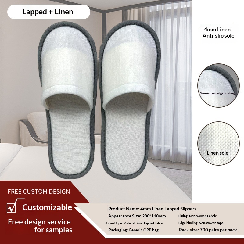 Star-Grade Hotel Disposable Slippers Hotel-Specific Homestay Thickened Home Use Non-Slip Comfortable Guest-Receiving Custom Logo product view