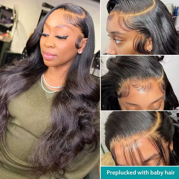 Glueless Body Wigs Human Hair Lace Front Deep Curly Virgin Hair 360 Full Lace Human Hair Wigs For Black Women Hd Lace Front Wigs detail