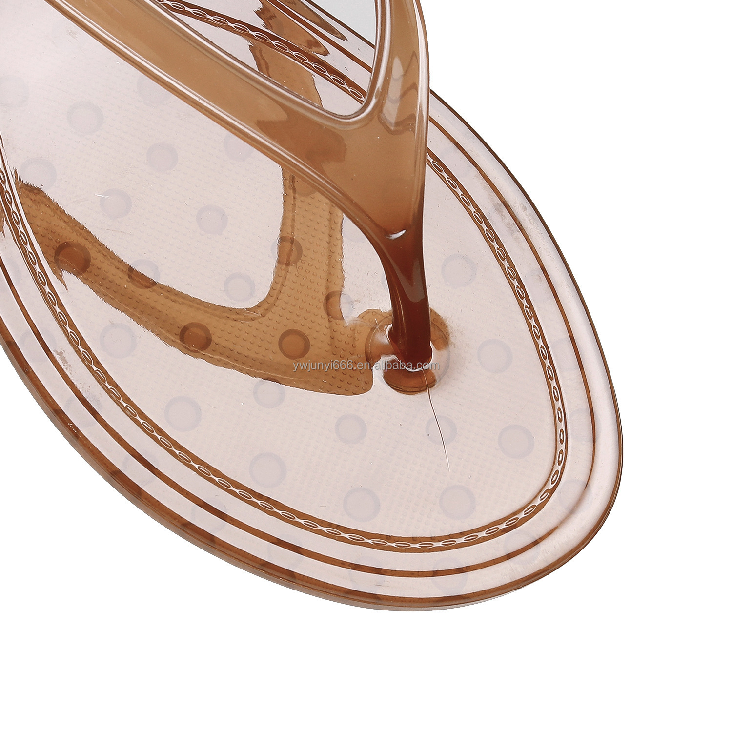 Fashion Versatile Women Plastic Jelly Flip Flops Flat Clip Toe Sandals Casual Outdoor Beach Thong Slippers for Summer detail