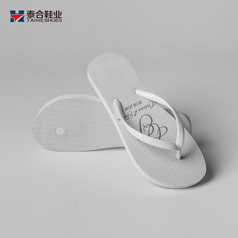 High-end Luxury Brand Custom Flip-flops Factory Custom Flip Flops Personalized White Color Women Wedding Flip Flops product view