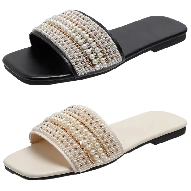 Flip Flops 2025 Hot Selling New Large Size Flat-Soled Fashionable Casual Women's Flip Flops for Daily Wear