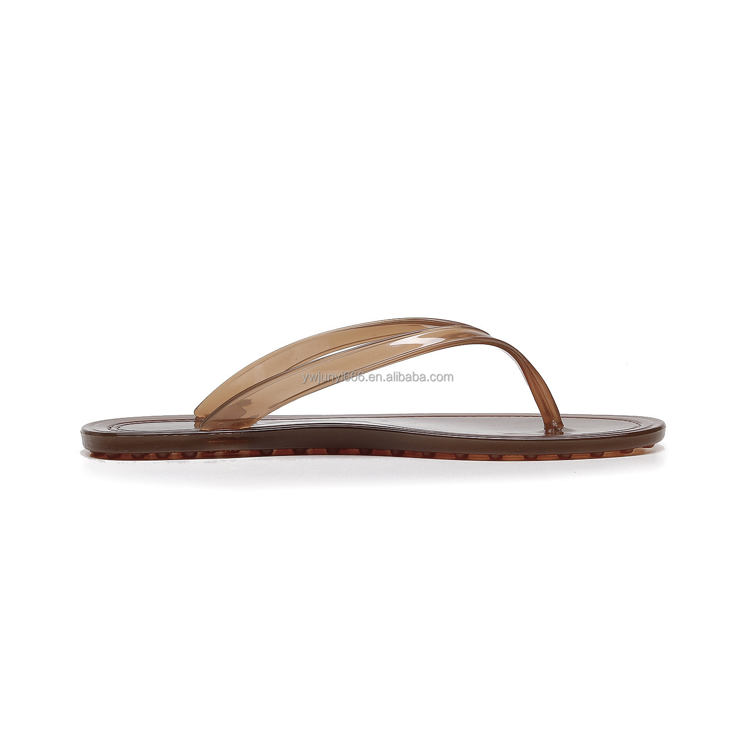 Fashion Versatile Women Plastic Jelly Flip Flops Flat Clip Toe Sandals Casual Outdoor Beach Thong Slippers for Summer detail