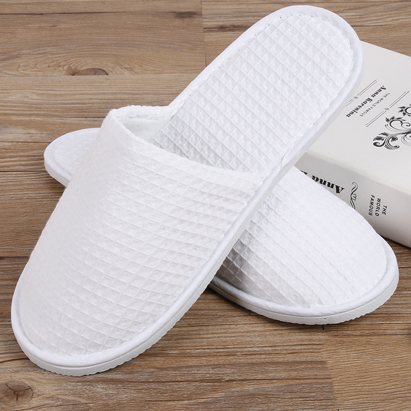 Custom Logo Waffle Slippers Soft Disposable Slippers Luxury Hotel Slippers product view