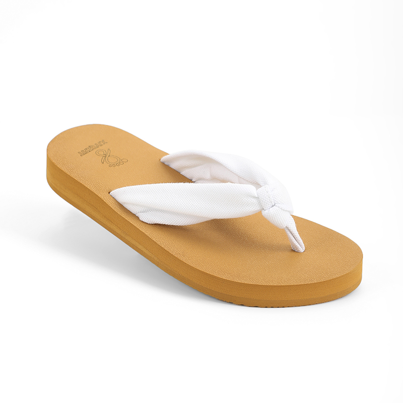 Women EVA Flip Flops Knotted Cloth Strap Lightweight Beach Slippers detail