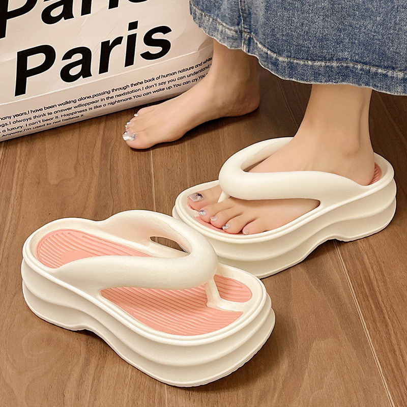 2024 Custom Platform Light Weight Summer Flip Flops for for Women Beach Casual Shoes Height Increasing product view