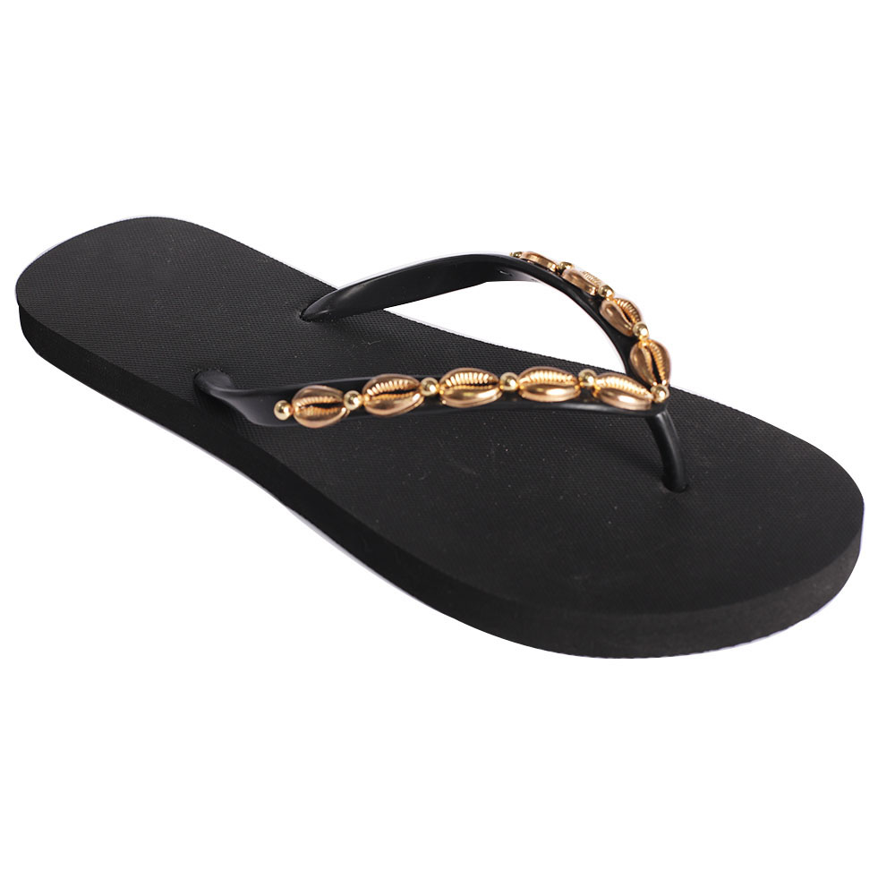 Wholesale Women Flip Flop PE Outsole PVC Upper With Chain Comfortable Footwear Summer Outdoor Beach slippers Summer Beach Sandal product view