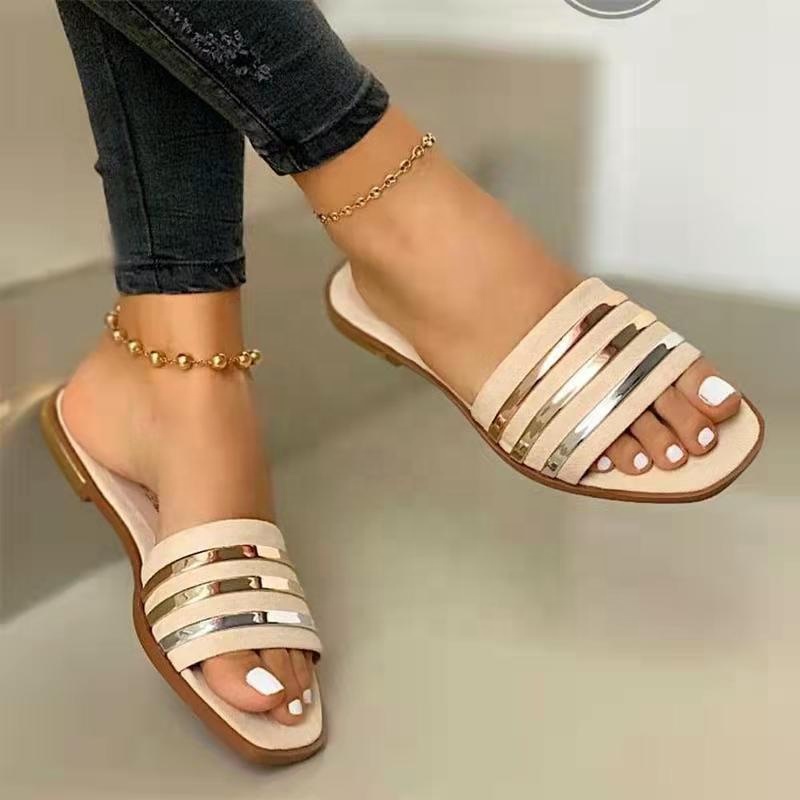 Open Toe Fashionable Woman Sandals Latest Design Girls Slippers Flip Flop Slippers for Female product view