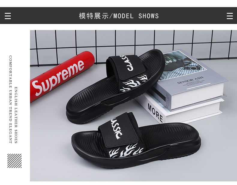 Manufacturers Wholesale Thick Bottom Sporty Outdoor Slippers Flip-flops Winter Summer EVA Outsole Split Leather Upper Cotton detail