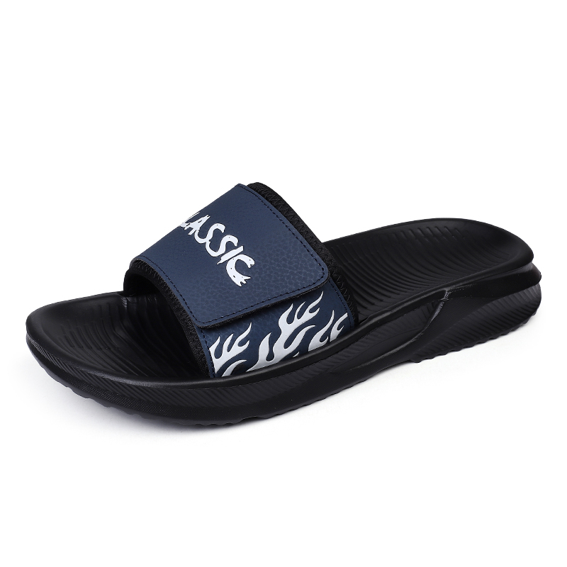 Manufacturers Wholesale Thick Bottom Sporty Outdoor Slippers Flip-flops Winter Summer EVA Outsole Split Leather Upper Cotton