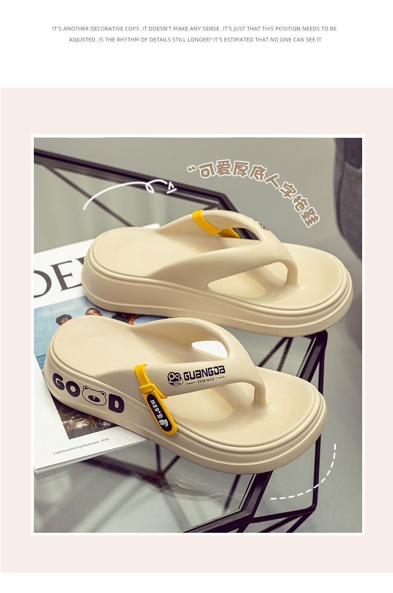 Women's Designer EVA Flip Flops Slippers Wholesale Summer 2025 Thick-Soled Non-Slip Beach Sandals for Women & Ladies detail