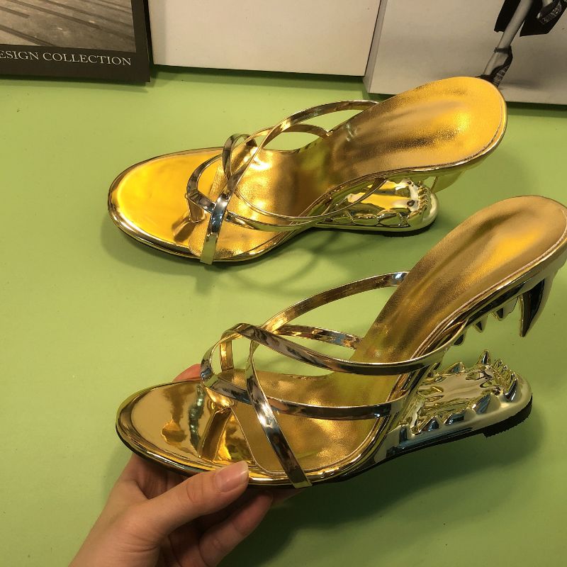 Dropshipping Sandalias Plataforma Thong Sandals Wedge Heels Sandals Shoes detail