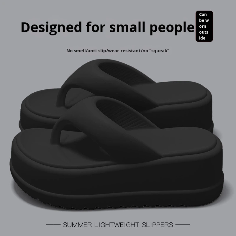 Popular Platform Thick-Soled Flip-Flops Women 2025 New Summer Style Height-Increasing Non-Slip Beach Shoes Soft Cushioning Feel product view