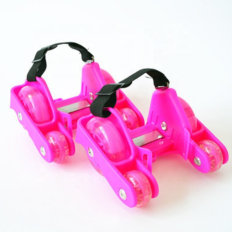 4 Wheels Kids Adjustable Flashing Heel Skates Roller Shoes product view