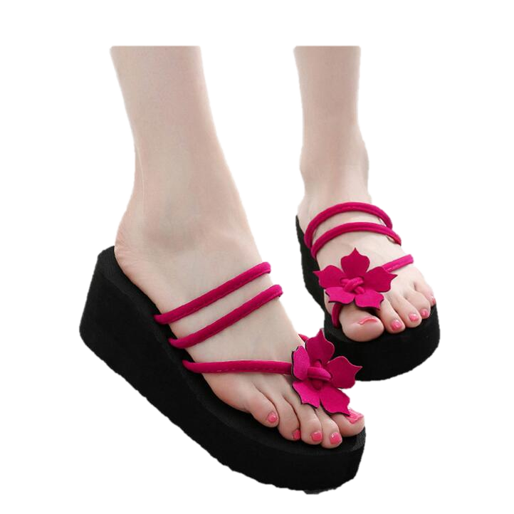 Women's Summer Floral Wedge Sandals Comfortable EVA Insole Flip-Flops for Slippers for Daily Use or Beach Fashion Trends detail