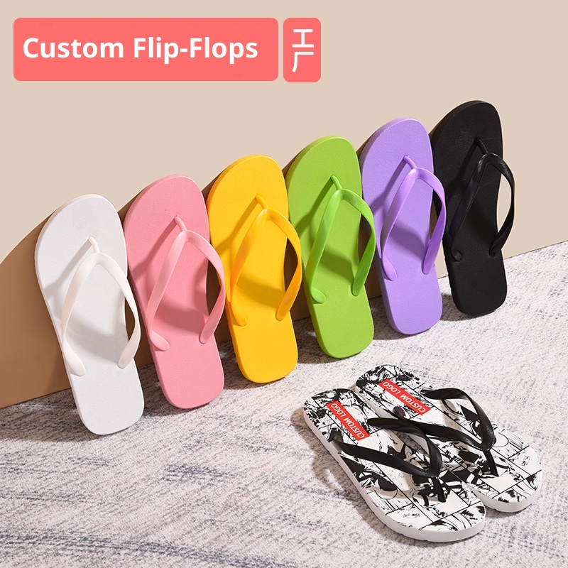 Flip-flops Custom Logo Printing Men's Women's Summer Outdoor High-end Beach Wholesale Trendy Breathable Waterproof Anti-Slip product view