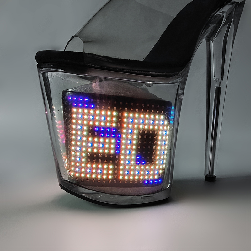 Remote Led Light Platform Sandals Sexy Transparent Slim Ultra High Heels 20 CM Women Sandal Female Pole Dancing Shoes Women product view