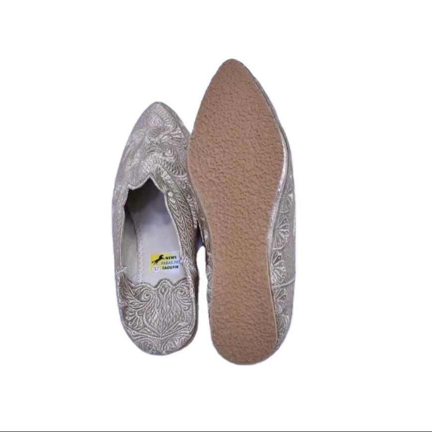 Women's Open-Toe Flip Flops Comfortable Cloth Leather PVC/PU Rubber Outsole for Weddings Spring Summer Autumn Winter Indoor Use product view
