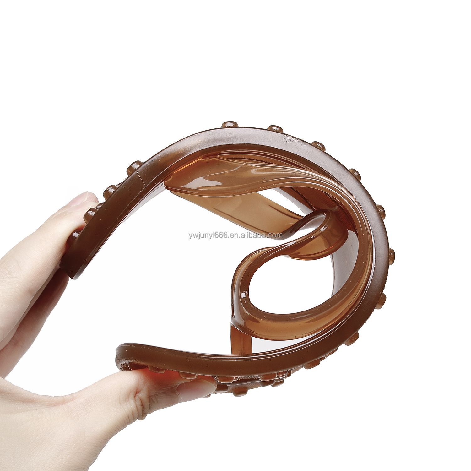 Fashion Versatile Women Plastic Jelly Flip Flops Flat Clip Toe Sandals Casual Outdoor Beach Thong Slippers for Summer detail