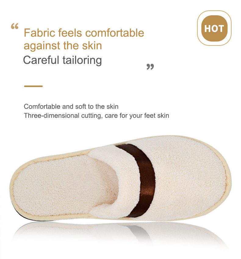 Hotel spa slippers mens womens wholesale wedding guest slippers family wedding party discounts product view