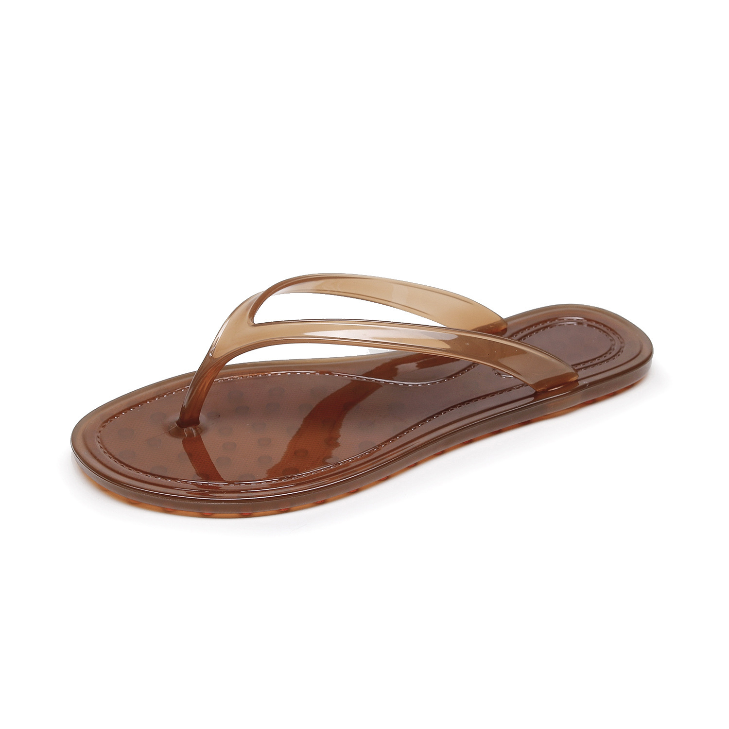 Fashion Versatile Women Plastic Jelly Flip Flops Flat Clip Toe Sandals Casual Outdoor Beach Thong Slippers for Summer product view