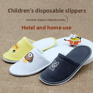 Hotel Disposable Amenities Guesthouse Room Slippers Beach Bathing Flip-Flops Waffle-Patterned Half-Wrap Extra-Thick Non-slip detail